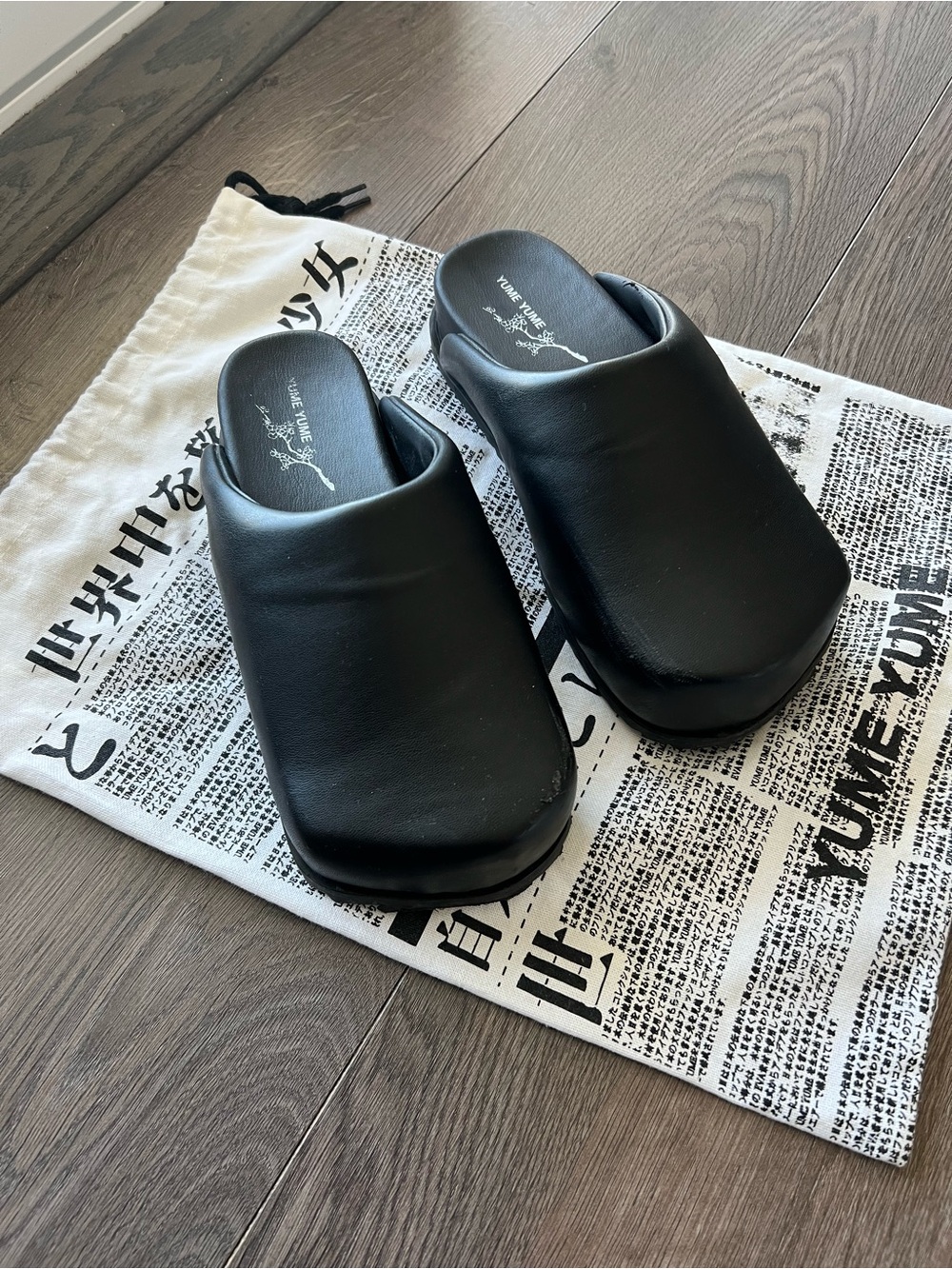 Black Leather Slip-On Mules — Minimal Women's Clogs